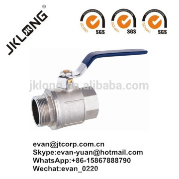 J2002 Nickle Plated Brass Ball Valve(Female&Male Thread),1/2" ~2",PN 25